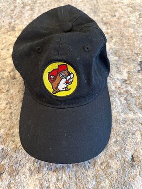 Black Kids Baseball Cap with Cartoon Chipmunk Patch